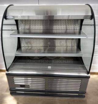 Kool-It KFM-36 refrigerated open air merchandiser, superb condition, 36-inch, stainless steel, 115V, fully tested and working.
