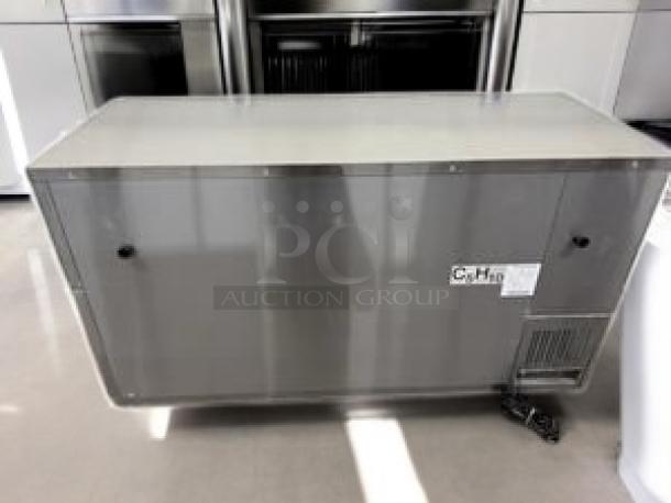 Atosa MBB69 69" back bar cooler, double glass doors, stainless steel, excellent condition, 115V, fully tested.