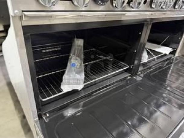 Atosa AGR-10B 60" gas range with 10 burners and double ovens, premium condition, fully tested and working.