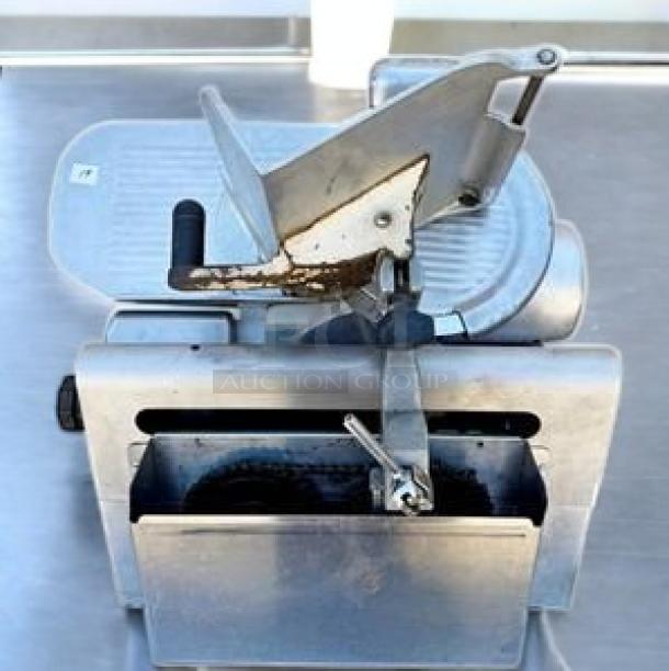Globe Commercial Heavy-Duty Meat Slicer, 115V, in excellent condition, fully tested and working, from Globe Food Equipment Company.