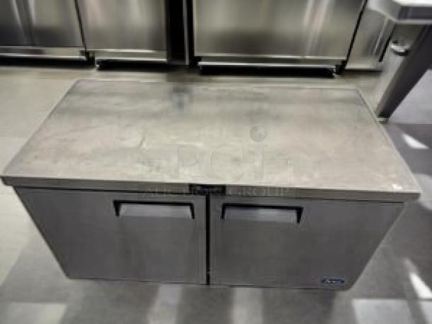 Atosa MGF8402GR 2-door undercounter refrigerator, stainless steel, excellent condition, fully tested, 115V.