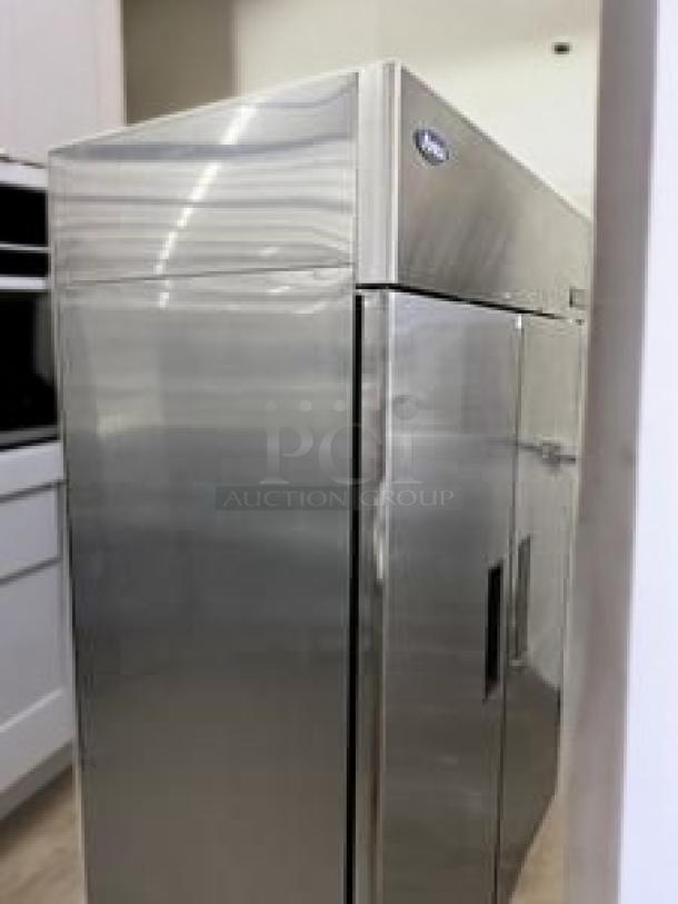 Atosa MBF8505GR double door reach-in refrigerator, stainless steel, outstanding condition, fully tested, 115V.