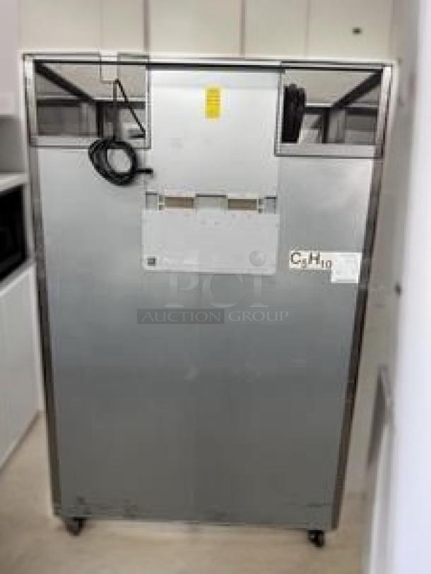 Atosa MBF8505GR Double Door Refrigerator, outstanding condition, 115V, fully tested, stainless steel, caster wheels.