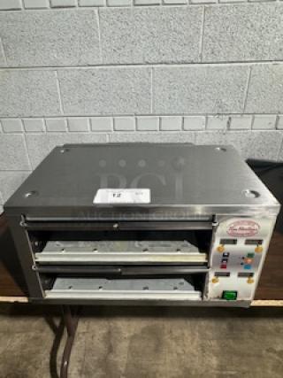 MERCO MHC-22-TDL modular holding cabinet, dual-deck food warmer, stainless steel, control panel with buttons, gently used condition.