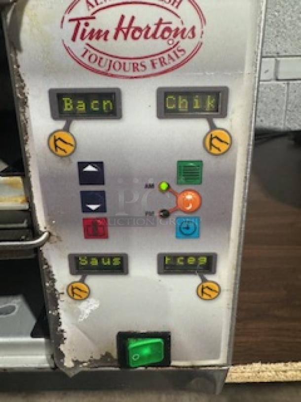 MERCO MHC-22-TDL Modular Holding Cabinet with control panel, labeled for food options, showing minor wear.