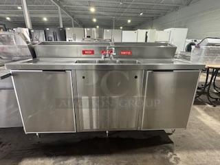 HOT !!!!!! Commercial Sinks That Every Restaurant, Coffee shop, bars Needs Three Compartment Sink WITH 2 DOOR COOLER - Item #1210320