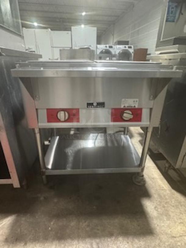 Sentinel FZ-06B1 2-Well 120V Electric Hot Food Table, stainless steel, tested and working, almost new, 30" wide.