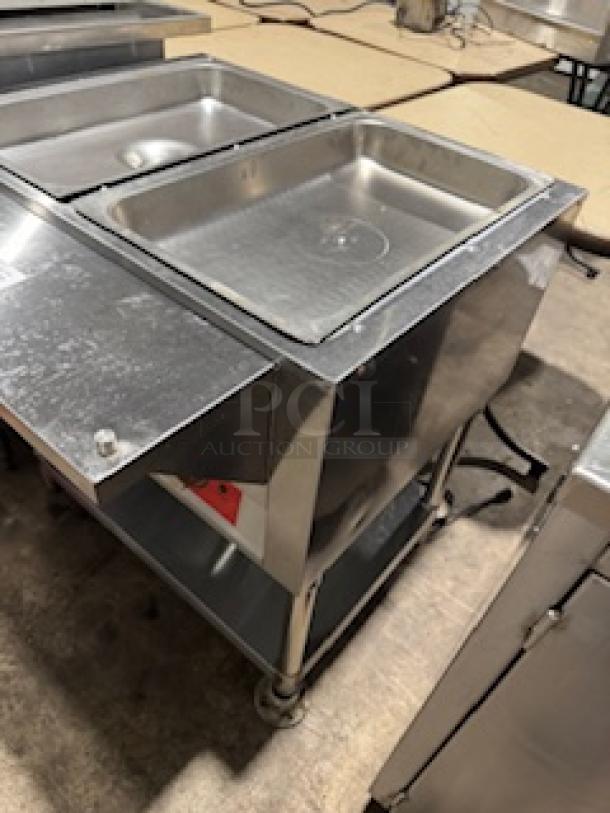 Sentinel FZ-06B1 2-Well Electric Hot Food Table, 120V, 30"W. Almost new condition, stainless steel, tested and working.