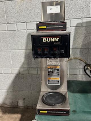 BUNN COFFEE MAKER Coffee Brewer with LCD (2 Upper/1 Lower Warmer) 120V TESTED AND WORKING - Item #1210329