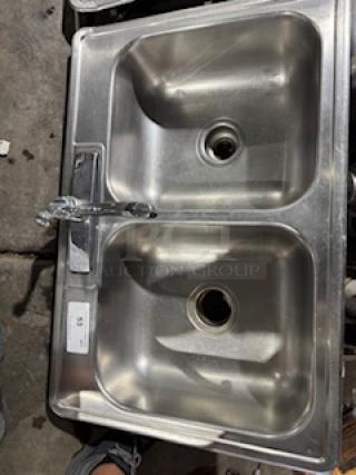 DROP-IN DOUBLE SINK WITH Faucet - Item #1210393