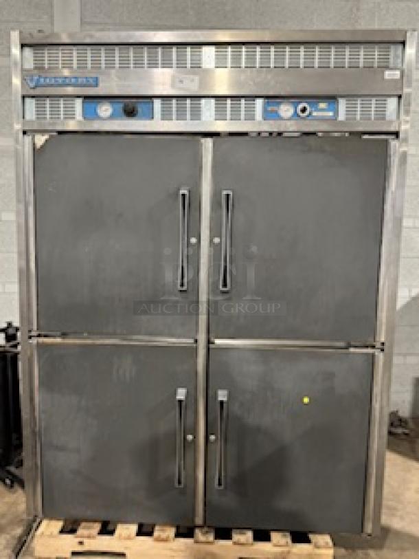 VICTORY HS-2D2-HD Ultra Spec Series Heated Cabinet, two-section, pass-thru design, 220V V-Core™, good condition.