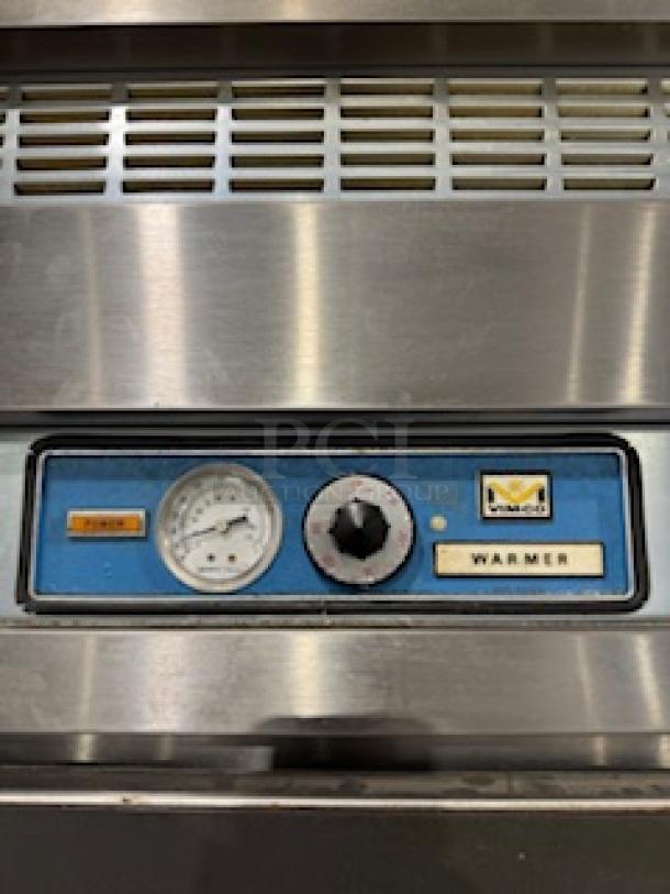 VICTORY HS-2D2-HD Ultra Spec™ heated cabinet, control panel view with temperature gauge, dial, and Warmer label.