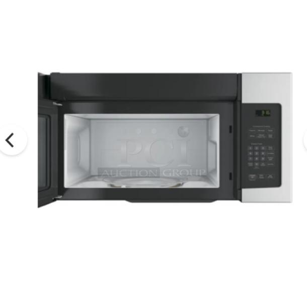 BRAND NEW GE JNM3163DJBB 1.6 Cu. Ft. Microwave, over-the-range, recirculating venting, scratch and dent condition.