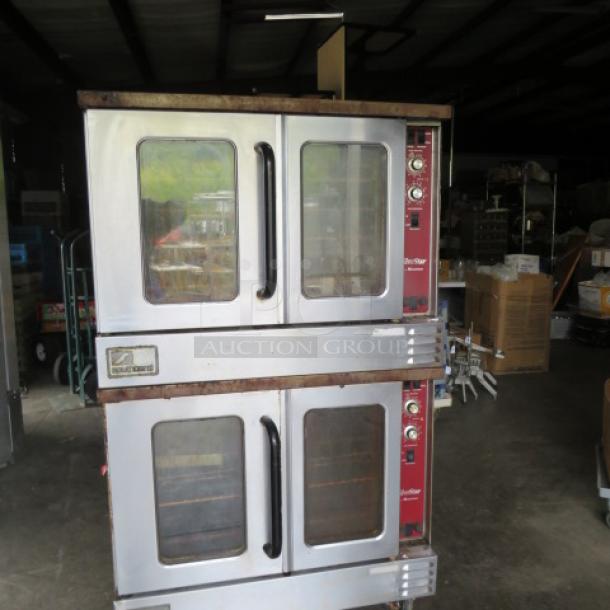 Southbend Silver Star double stack electric convection oven, model SLES/20SC, 8 racks, on casters, 38x36x54.5.