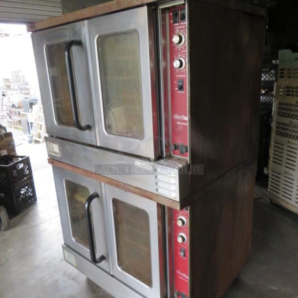 Southbend Silver Star Double Stack Electric Convection Oven, Model SLES/20SC, with 8 racks, on casters, 38x36x54.5 inches, 220/240V.