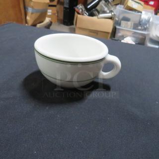 Vintage Green Stripe McNicol China Coffee Cup. #W48  12XBID - Item #1213675