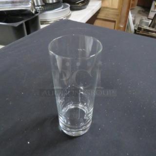 Clear glass cocktail glass, model 10XBID, in excellent condition with a tall cylindrical shape.