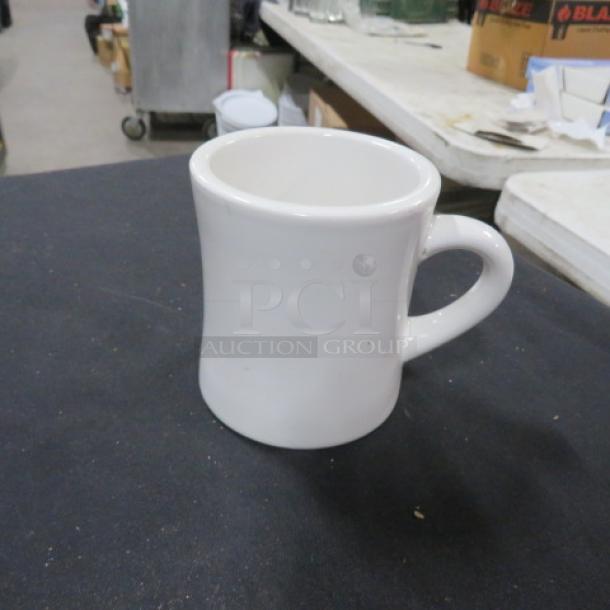 ITI Coffee Mug Model B1; white ceramic, classic design, good condition, sturdy handle, ideal for daily use.