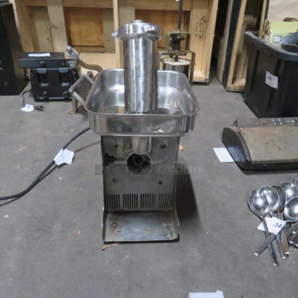 LEM Meat Grinder, Model 780, 120 Volt, stainless steel, used condition, visible wear, for auction.