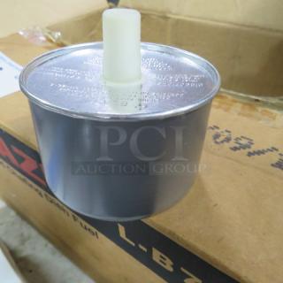 One lot of 12 chafer fuel cans, metal containers with wicks, labeled for safe use in food warming.
