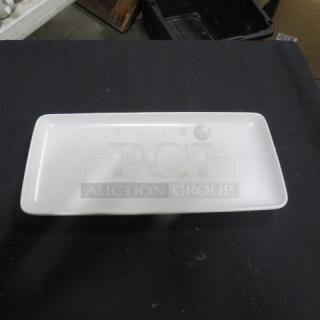 14x6.5 Evolution rectangular plate, model 6XBID, in good condition with a smooth white surface.