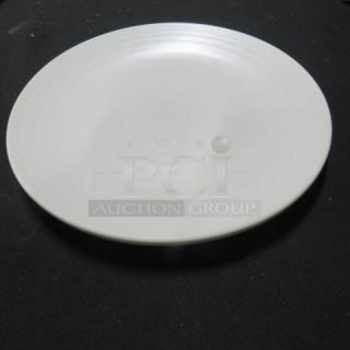 NEW Evolution 9-inch plate, pristine condition, white with subtle concentric pattern, model 4XBID.