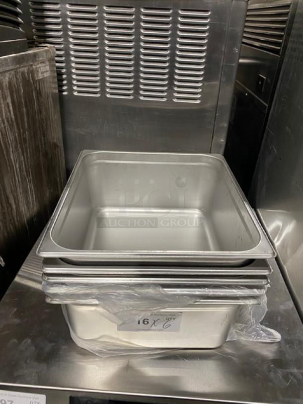 Choice Commercial stainless steel 2/3-size 6" deep anti-jam steamtable pan, model 4070162, new condition.