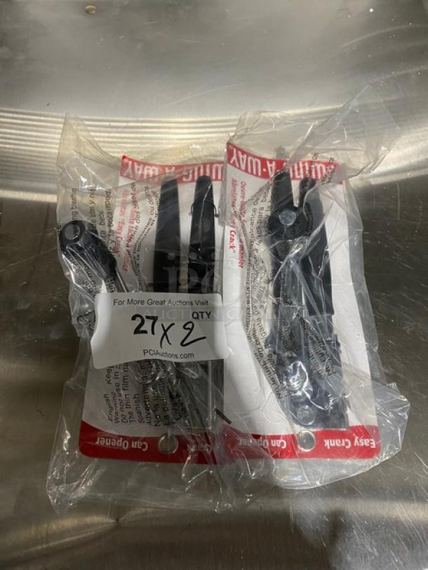 Focus Food Service Swing-A-Way Manual Can Opener, Model 6090, with extra long black grip. New in packaging.
