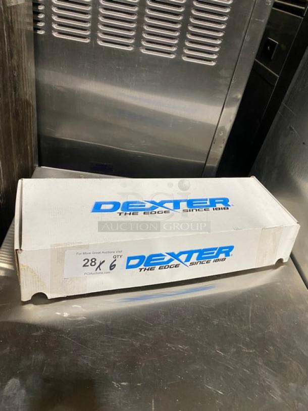 Dexter Russell 8" Chef Knife, Model V1458PCP, in sealed box. Stainless steel blade, black grip handle. New condition.