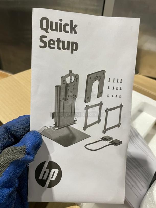 BRAND NEW! HP Commercial Black Integrated Work Center with setup guide. Compatible with Desktop Mini & Thin Client.