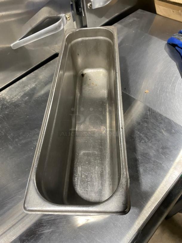 Don commercial stainless steel steamtable pan, rectangular, used condition. Ideal for hotel kitchen use.