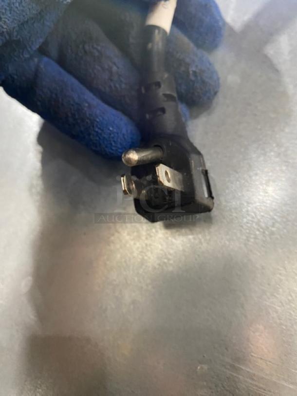 Traulsen G-Series commercial freezer power plug, close-up. Model G22010, 115V, 1 phase.