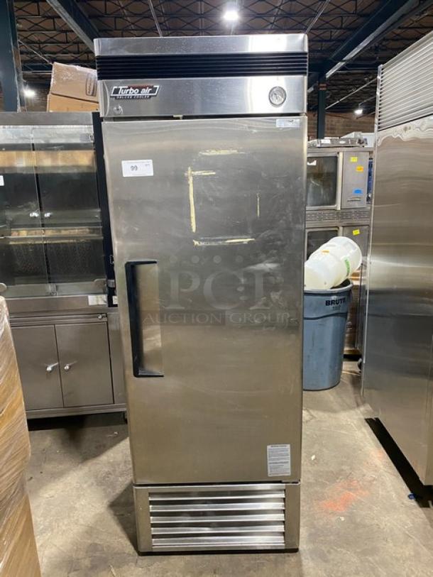 Turbo Air Deluxe Cooler TSR23D, single door, stainless steel, 115V, commercial refrigerator, fair condition, SN: RN01623104.