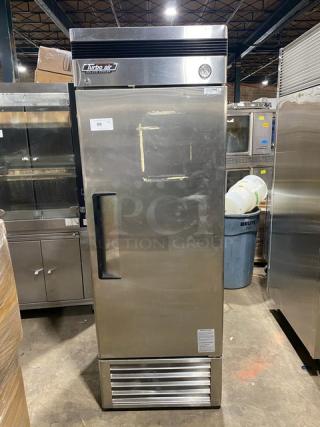Turbo Air Deluxe Cooler TSR23D, single door, stainless steel, 115V, commercial refrigerator, fair condition, SN: RN01623104.