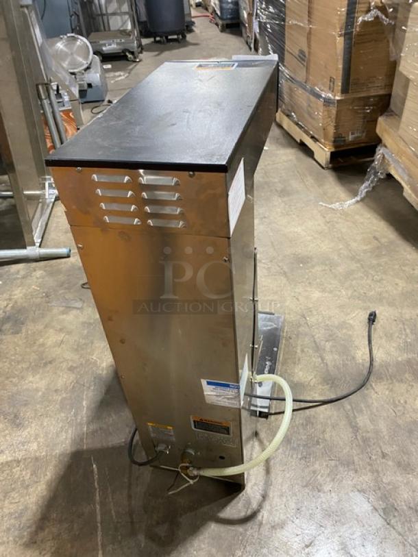 Bunn Infusion Series ITCB-DV commercial tea and coffee brewer, stainless steel, digital controls, 120V, 1 phase, powered.