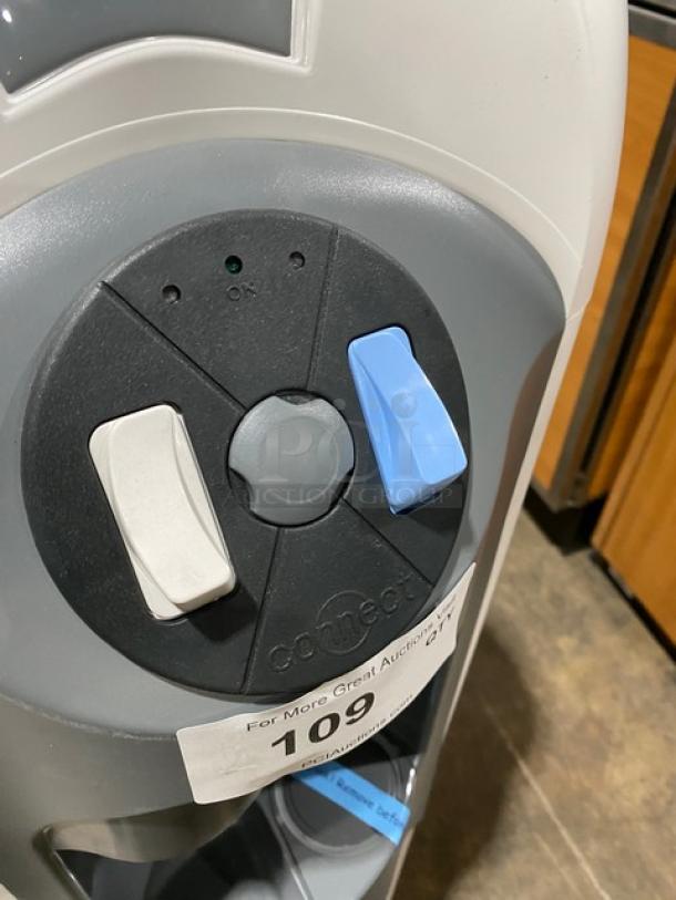 Cosmetal Connect23A water dispenser, electric-powered, free-standing, filtered, 115V. Features labeled controls.