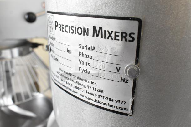 2022 Precision HD-60 60 Qt Metal Dough Mixer, 220V, 3 Phase, includes mixing bowl, dolly, guard, pelican head, dough hook.