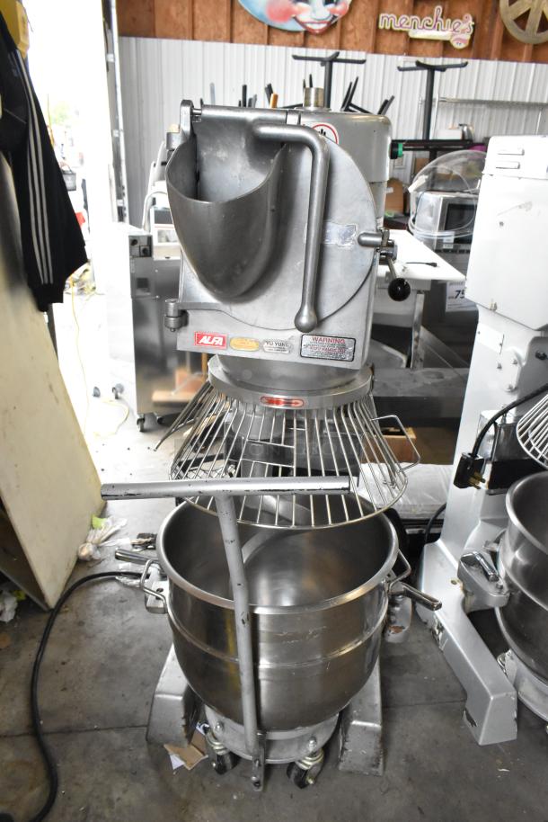 2021 Precision HD-60 60Qt Commercial Dough Mixer with bowl, dolly, guard, Pelican head, and hook. 220V, 3-phase.