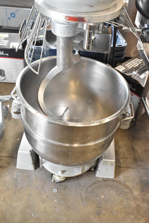 2022 Precision HD-60 commercial dough mixer, 60-quart, with bowl, guard, and hook. 220V, 3-phase. Good condition.