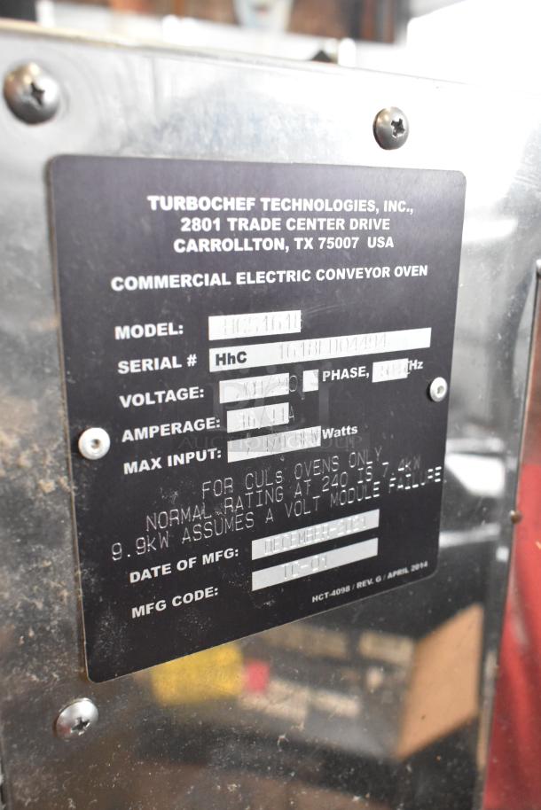 Turbochef HhC1618 stainless steel rapid speed conveyor oven, commercial countertop model, 208/240V, 1 phase.