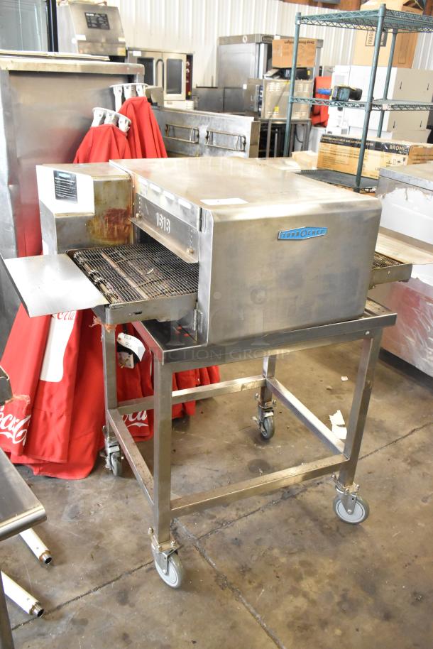 Turbochef HhC1618 stainless steel rapid speed conveyor oven on stand, 208/240V, excellent condition.