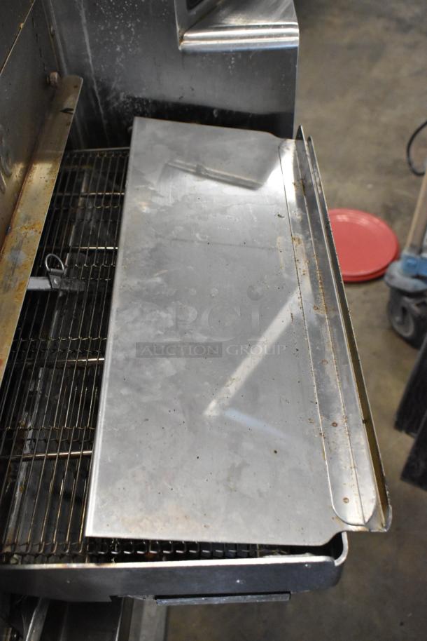 2022 Turbochef HhC1618 stainless steel rapid speed conveyor oven on equipment stand with commercial casters, used.