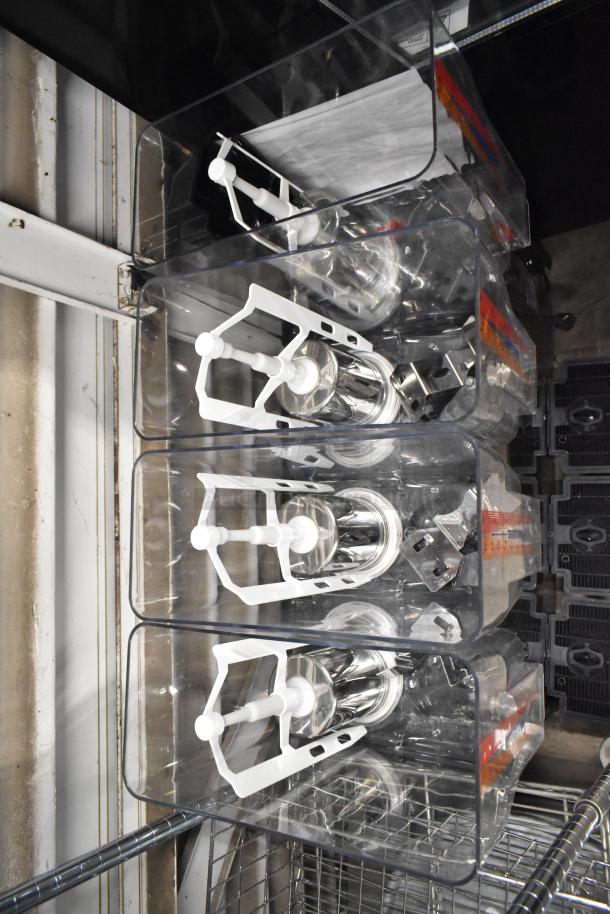 BRAND NEW Carnival King 382RBD5G4 beverage dispenser, 4x5 gal bowls, refrigerated, 115V, 1 phase, scratch and dent condition.