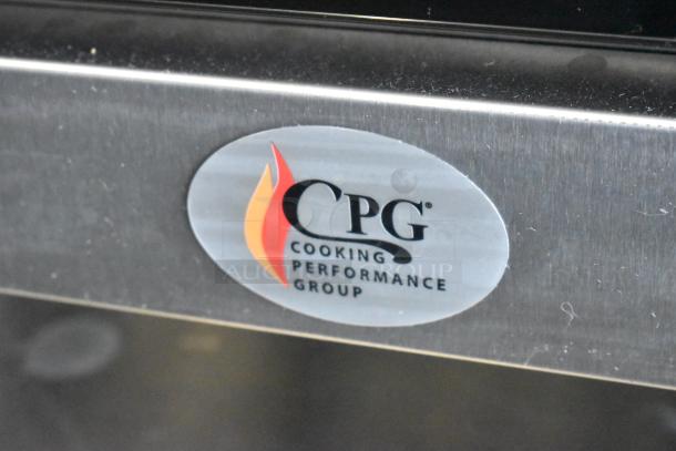 BRAND NEW 2025 CPG HSIO-H Electric Ventless Stainless Steel High-Speed Oven, 208/240V, tag shows Cooking Performance Group logo.