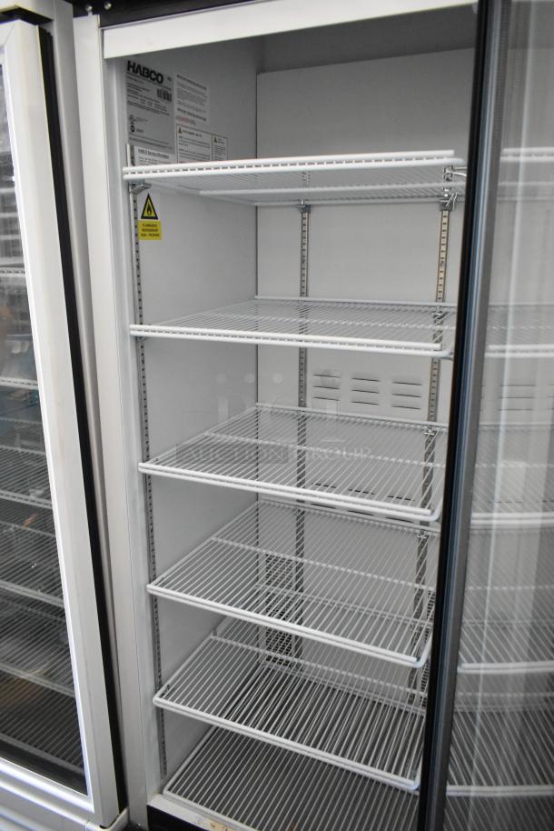 2019 Habco SE18HC commercial cooler, single door, metal, poly-coated racks, 115V, 1 phase, excellent condition.