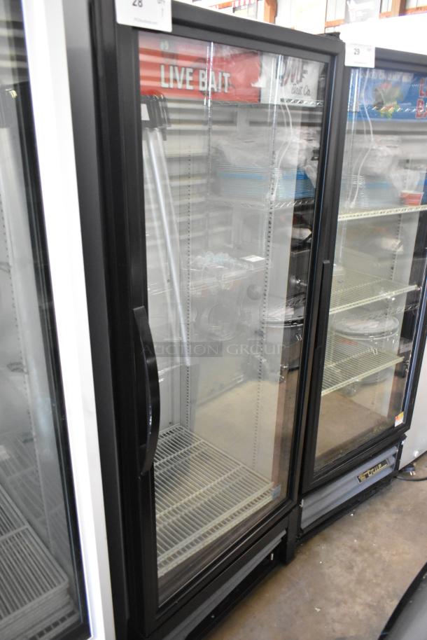 2018 True GDM-12-HC commercial cooler, single glass door, poly coated racks, 115V, 1 Phase, clean condition.