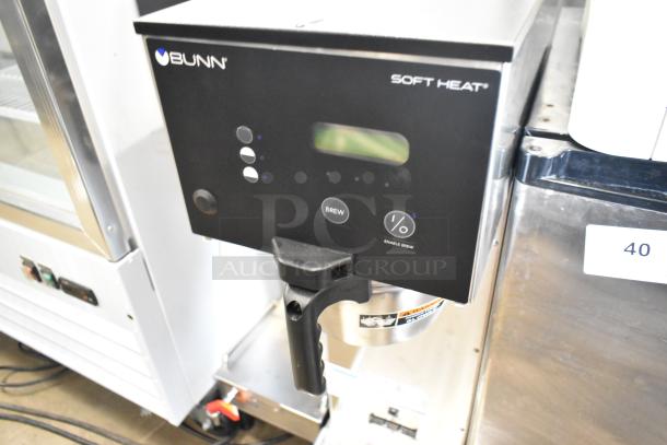 BRAND NEW Bunn SINGLE SH DBC Stainless Steel Coffee Machine with Hot Water Dispenser, metal brew basket. 120V.