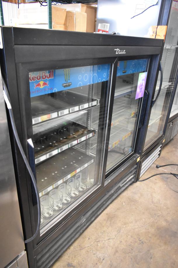2019 True GDM-41SL-48-HC-LD commercial 2-door cooler with poly-coated racks, 115V, 1 phase. Excellent condition.
