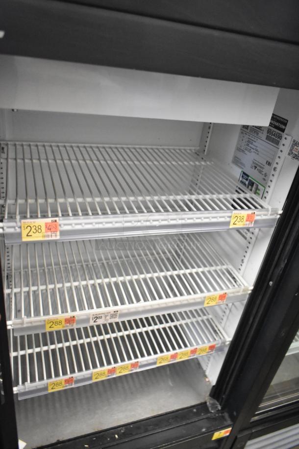 2019 Habco 2 Door Reach-In Cooler GDM-41SL-48-HC-LD, metal with poly-coated racks. Features price labels, 115V, 1 phase.