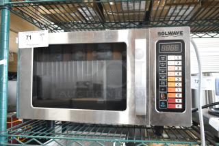 2024 Solwave 180MW1000SS stainless steel commercial microwave oven, 120V, 1 phase, touchscreen controls.